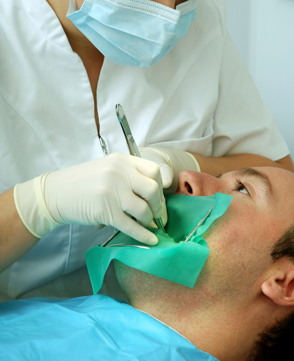 Man having root canal therapy